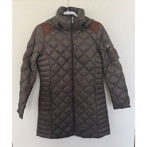 Lauren Ralph Lauren Quilted Puffer Coat Removable Hood Medium Packable